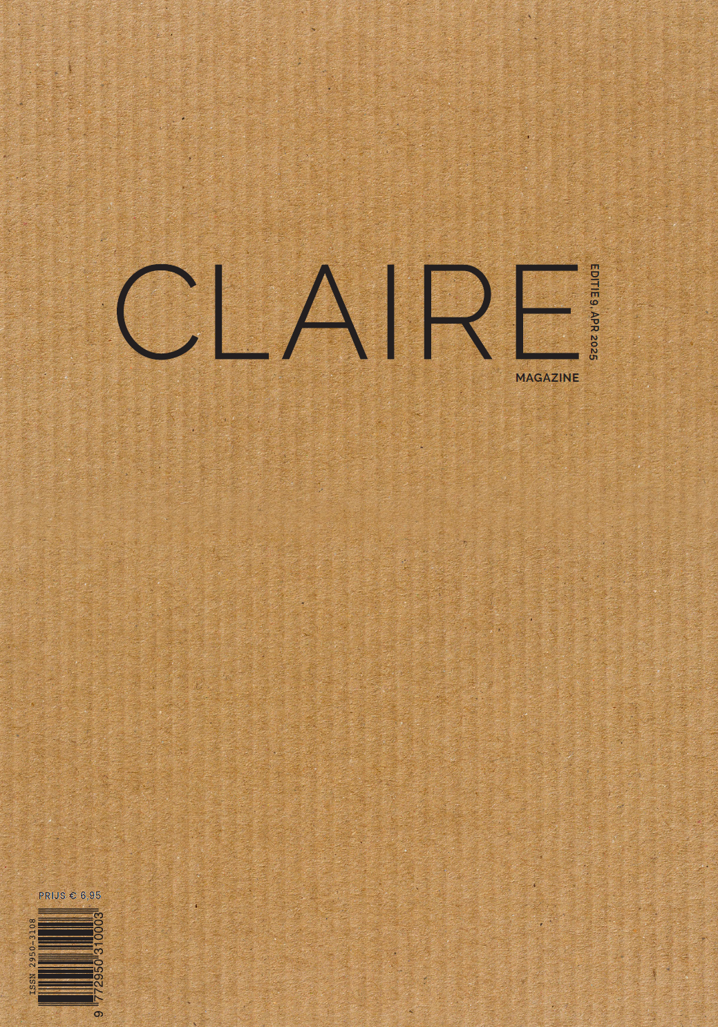 CLAIRE ® magazine negende editie 2025 Q1 cover